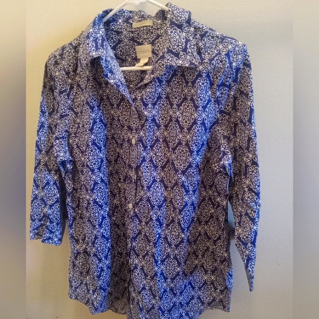 Chicos Patterned Button Down